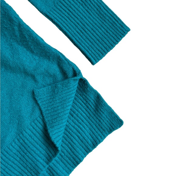 Staccato Turquoise V-neck Long Sleeve Sweater | Women's S - Picture 3 of 5
